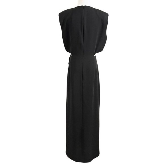 ZARA BLACK CUT OUT SLEEVELESS COLUMN MAXI DRESS 2157/223 - S - Picture 4 of 14